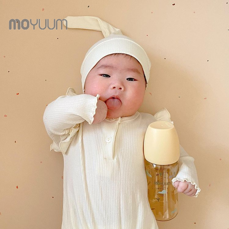 Combo Bình sữa MOYUUM nhựa PPSU 170ml (núm 0-3m) và 270ml (núm 2-5m) phiên bản Lạc đà vàng