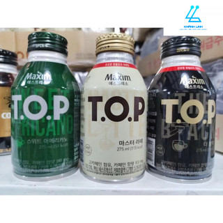 Cà phê maxim top hàn quốc, cà phê lon hàn quốc top sweet americano, the black, master latte 275ml - 맥심 top