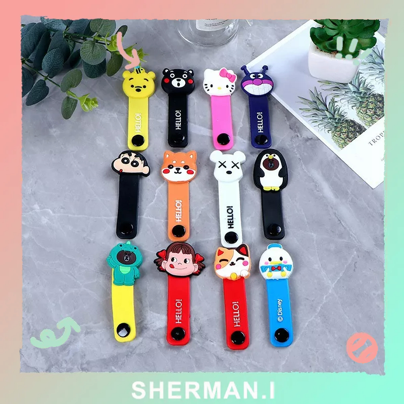 Dây kẹp thu gọn tai nghe cáp sạc điện thoại laptop hình thú dễ thương-SN