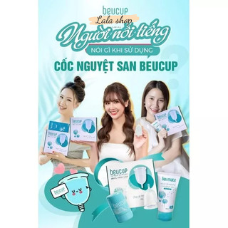 Cốc nguyệt san Beucup Chính Hàng - Tặng kèm cốc tiệt trùng , dung dịch vệ sinh cốc Beumate và hướng dẫn sử dụng