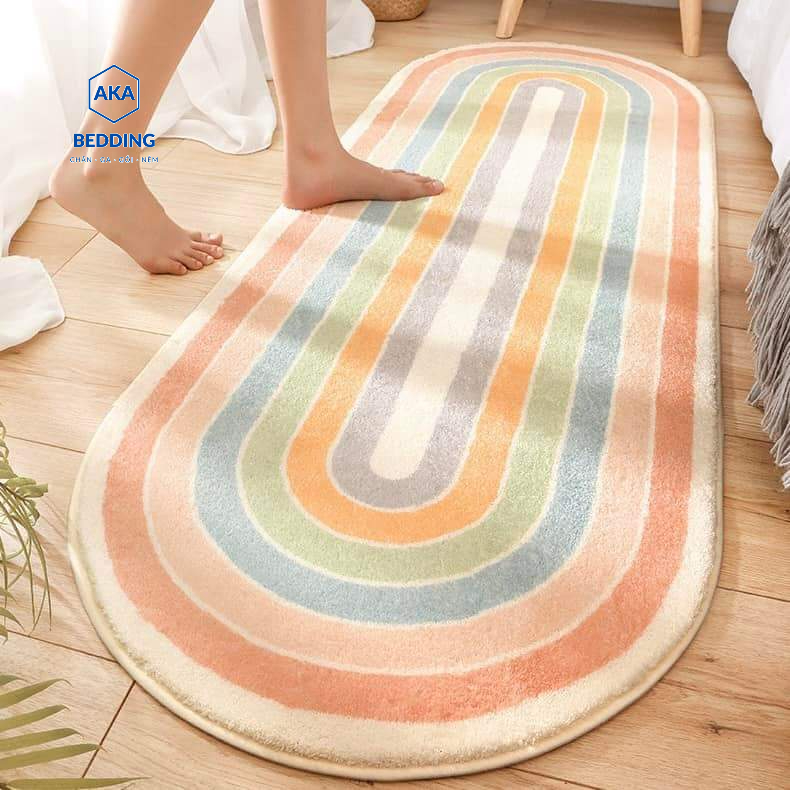 Thảm Chân Giường Lông Cừu 50 x 120cm, siêu mềm mượt, dùng phòng ngủ, phòng khách