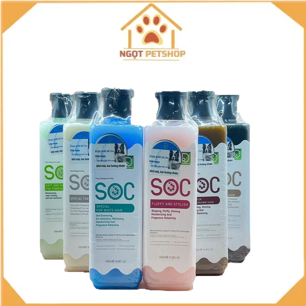 Sữa Tắm Cho Chó SOC 530ml Poodle, Lông trắng, Lông tối màu - Sữa Tắm Chó Mèo - Ngọt Petshop