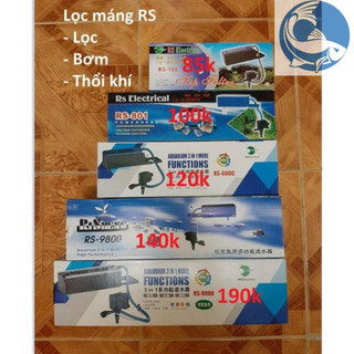 Máy lọc máng RS 9800 cho bể cá từ 100-120cm với 3 chức năng:vừa bơm,vừa lọc,vừa thổi khí oxi