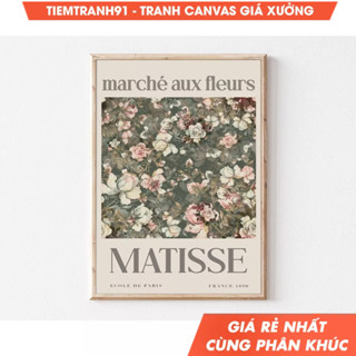 Tranh treo tường, Henri Matisse, Flower Market Poster, Matisse Goldfish, tặng kèm đinh treo, nhận in theo yêu cầu.(312)