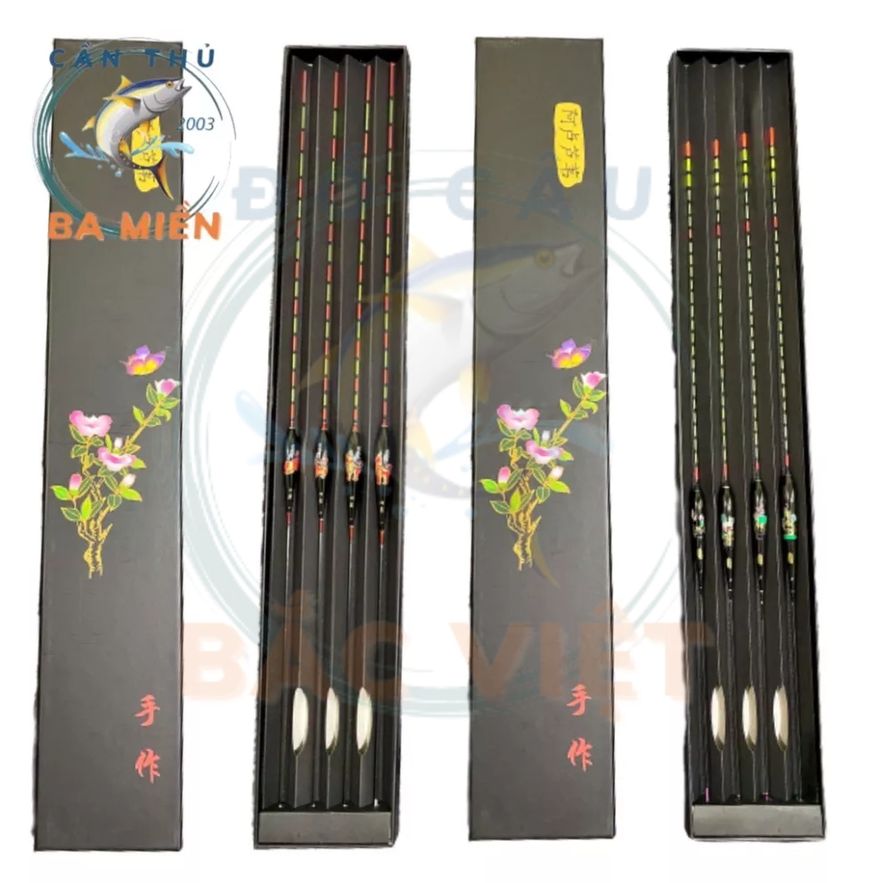Bộ Phao Đài Săn Hàng Gồm 4 Quả Tặng Hộp Chống Nước Cao Cấp Đồ Câu Bắc Việt