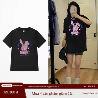 Áo thun Nelly ngắn tay in hình "Thỏ" áo phông