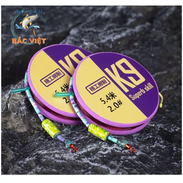 Trục Săn Hàng K9 Trục Dây Câu Cá Câu Đài Buộc Sẵn Đủ Kích THước 3m6 đến 7m2 Đồ Câu Bắc Việt