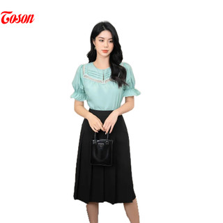 Chân váy đen xếp ly nối tiếp toson 38059b63
