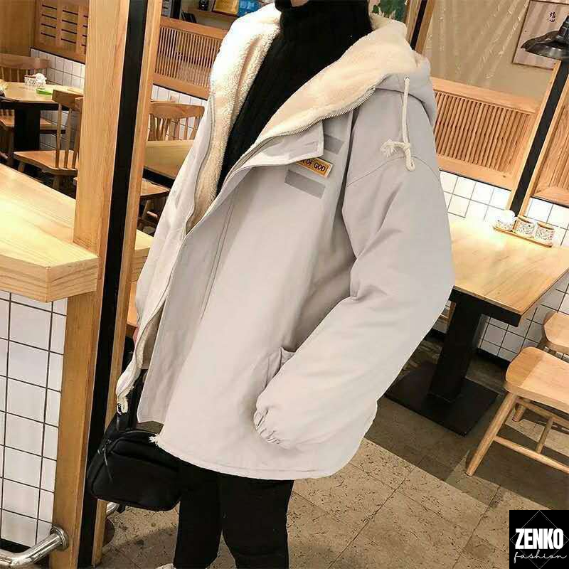 Áo khoác unisex lót lông cừu Nam nữ đều mặc, áo dày dặn siêu ấm chất siêu đẹp Zenkonam MEN JK 077