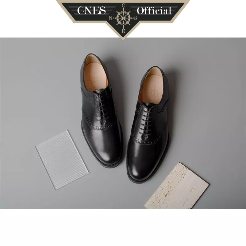Giày Tây Nam Oxford Thời Trang Chất Liệu Da Bê Nhập Khẩu Cao Cấp Thương Hiệu CNES (CNS 137)
