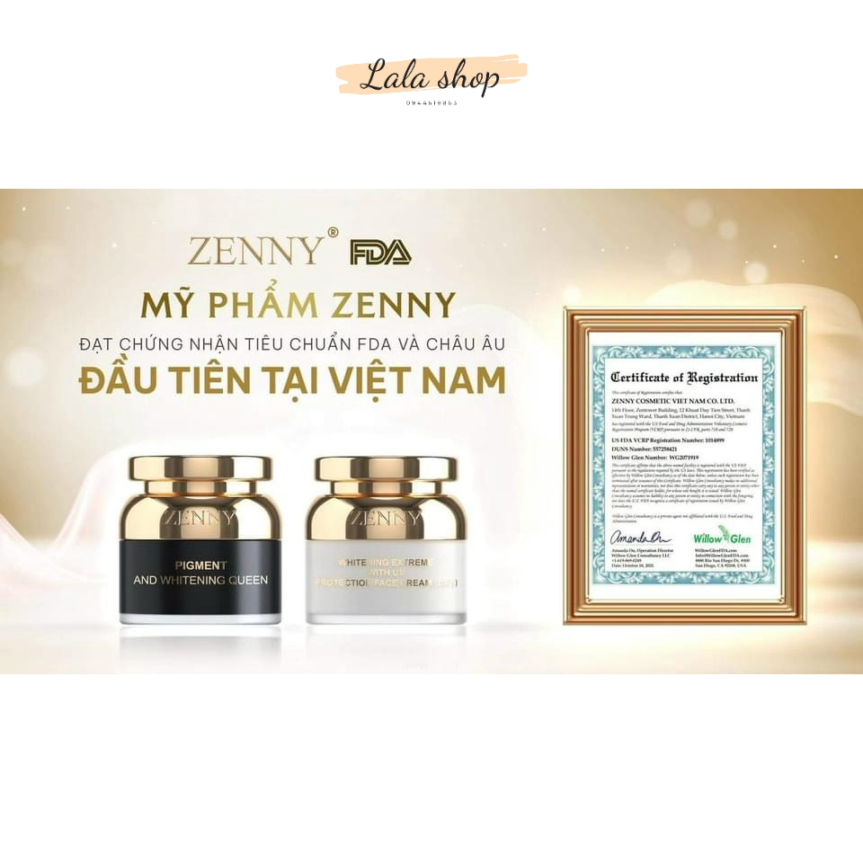 Kem Zenny Platinum  tặng sữa rửa mặt , serum - Chính hãng