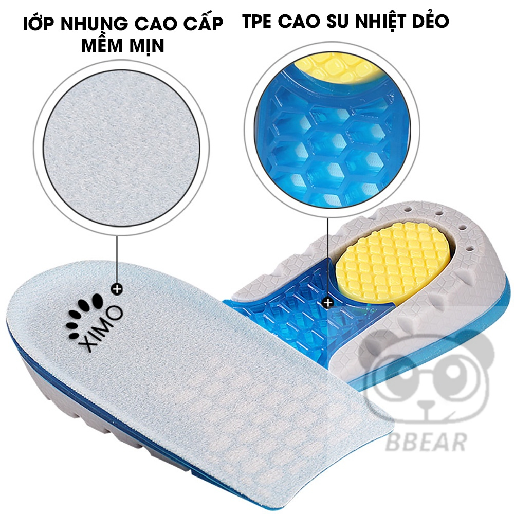 Lót Độn Giày Tăng Chiều Cao Có Đệm Khí Cả Bàn &amp; Nửa Bàn Cao Cấp