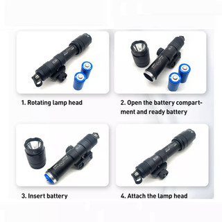 Đèn pin M600C kèm công tắc dây (có pin)