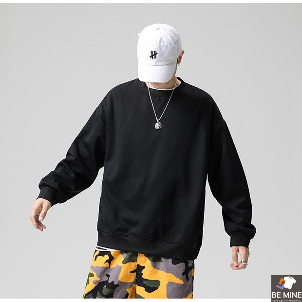 Áo Sweater Cổ Tròn Dài Tay Nữ Nam Unisex Chất Vải Nỉ Poly Trơn WAW006