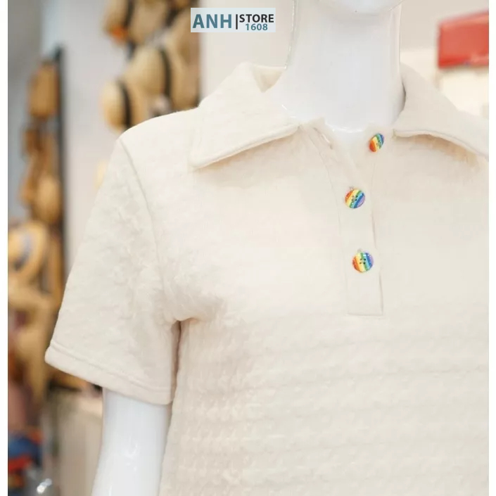 Áo Po lo nữ sọc  tay ngắn , phom crop top ANHSTORE, áo polo croptop nữ phong cách Hàn Quốc | BigBuy360 - bigbuy360.vn