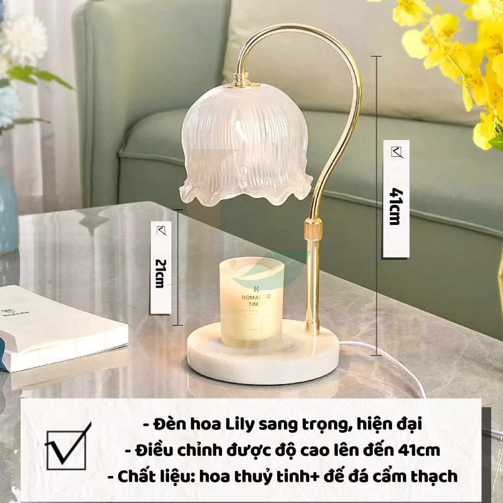 Đèn đốt nến thơm,đèn trang trí,đèn ngủ cao cấp LiLY OF THE VALLEY hiện đại,sang trọng,luxury