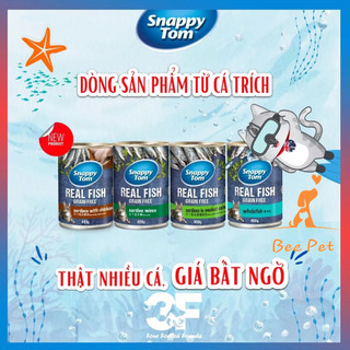 Pate Snappy Tom Real Fish - Real Meat 400g - thức ăn ướt cho mèo làm từ cá thật, thịt thật