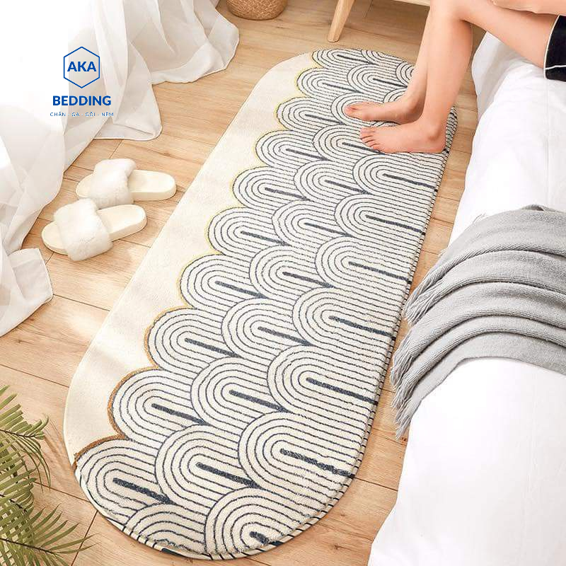 Thảm Chân Giường Lông Cừu 50 x 120cm, siêu mềm mượt, dùng phòng ngủ, phòng khách