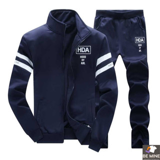Bộ Quần Áo Khoác Nhẹ Nỉ Thu Đông Năng Động Nam Họa Tiết Chữ HDA Phối Quần Jogger Cạp Chun BEMIE MEN QA 022