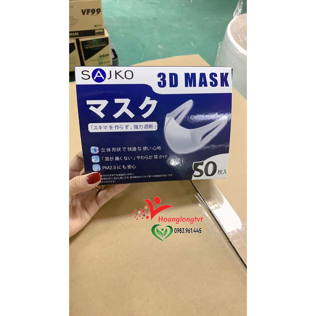 ( Mẫu mới) Hộp 50 chiếc khẩu trang y tế 3D mask XL Xuân Lai vỏ hộp đen