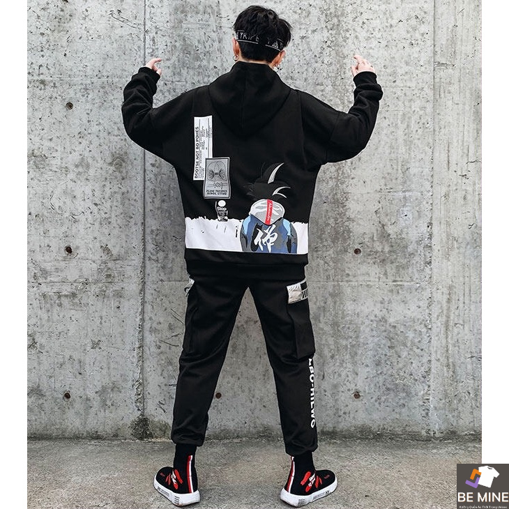 Áo Hoodie Nón Chui Trùm Đầu Nữ Nam Unisex Chất Vải Nỉ Poly 1 Túi WAH060