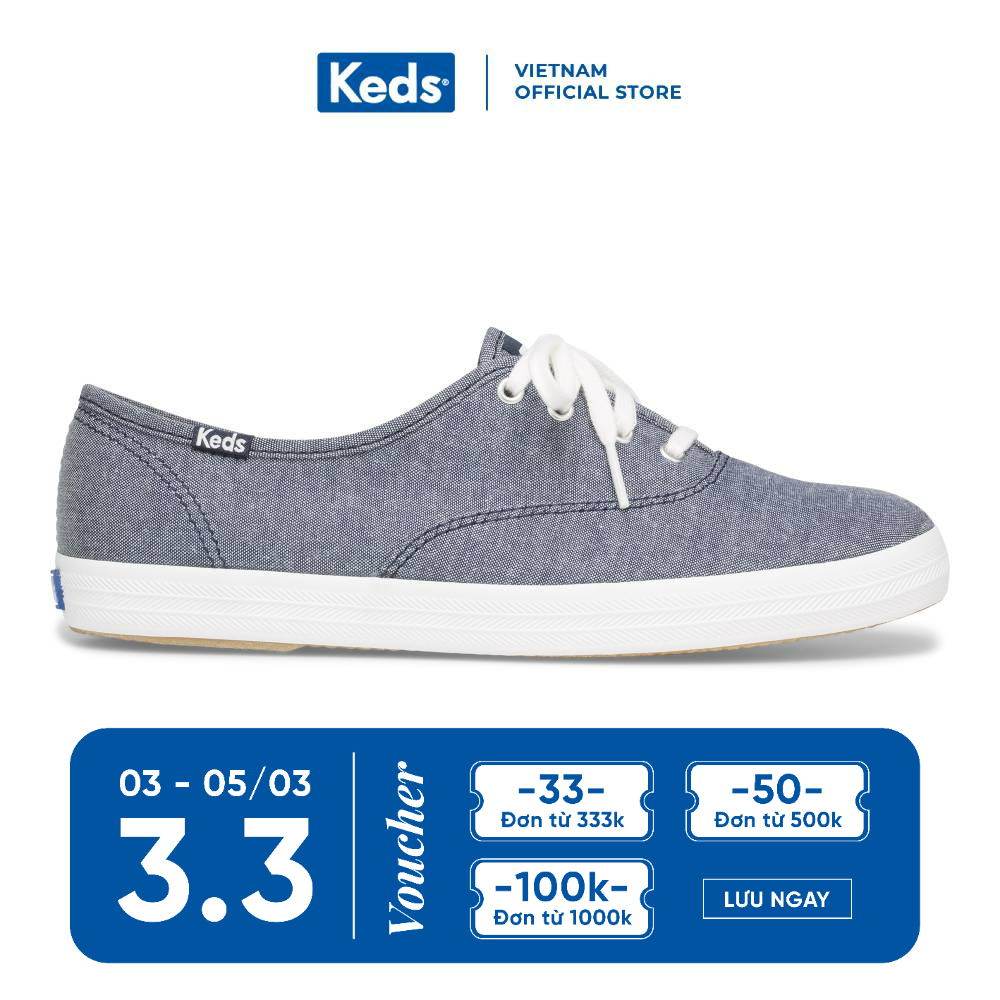 Giày Keds Nữ - Champion Solids Blue - KD060303