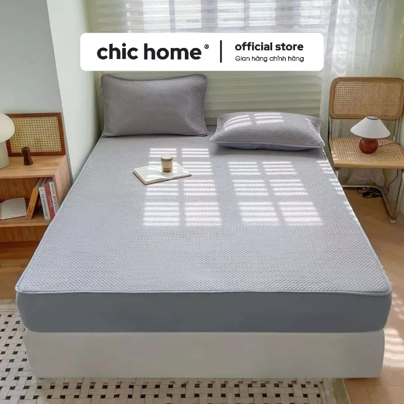 Bộ 3 món ga gối lụa mát lạnh hàng cao cấp bo chun xung quanh