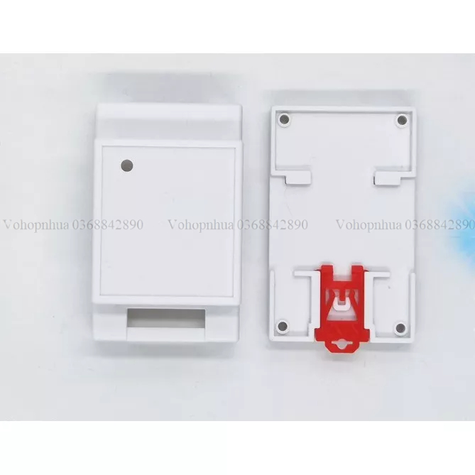 Vỏ nhựa PLC 88x55x44 loại 2 đầu, có đế cài DIN