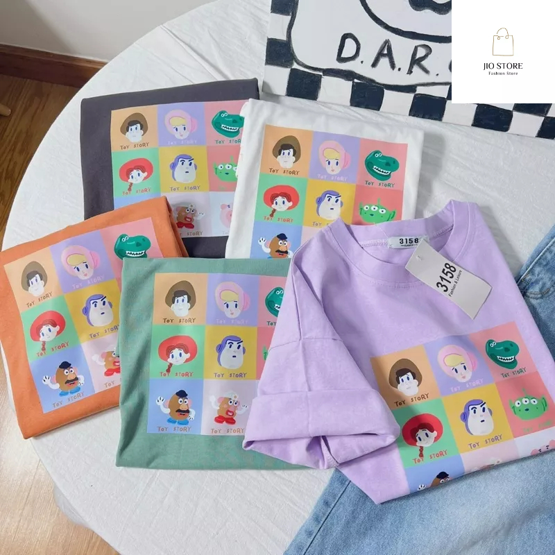 ✨️[FREESHIP]✨️Áo thun 3158 cotton khô Freesize, Áo thun unisex, áo tay lỡ, áo thun hình nhân vật trong phim Toy Story