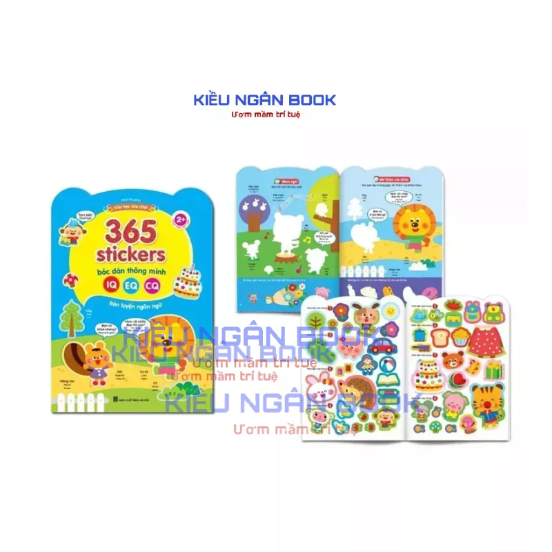 Sách dán hình cho bé  – Bộ 6 cuốn 365 stickers bóc dán thông minh khám phá thế giới song ngữ Việt Anh