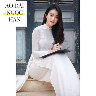 Áo dài trắng học sinh lụa mỹ