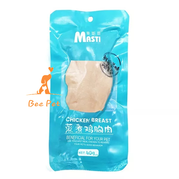 Ức gà ăn liền Masti - snack cho mèo cưng làm từ gà nguyên miếng