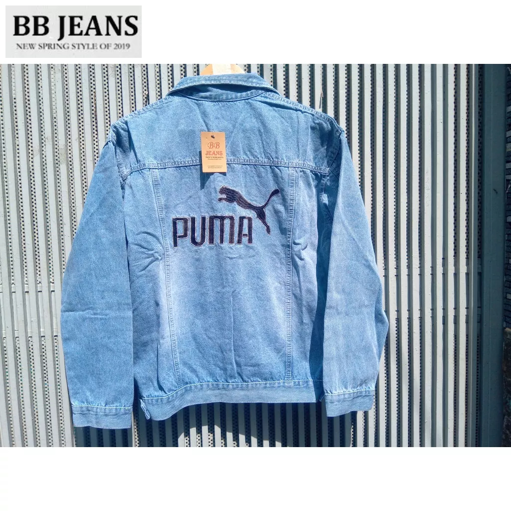 Áo khoác jean nam form body suông xanh rách 5030 cực đẹp - style PM chuẩn dáng size 40-75kg BB Jeans