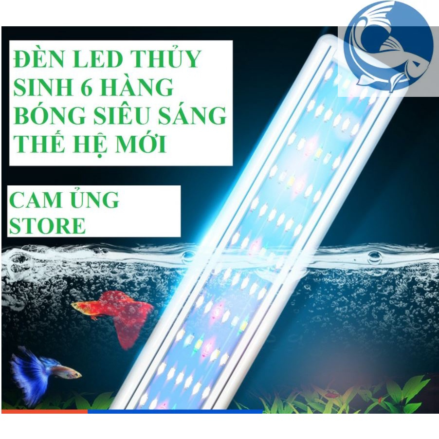 Đèn led siêu sáng WRGB thế hệ mới 6 hàng bóng chuyên dụng cho bể cá cảnh thủy sinh- đèn led bể cá giá tốt nhất