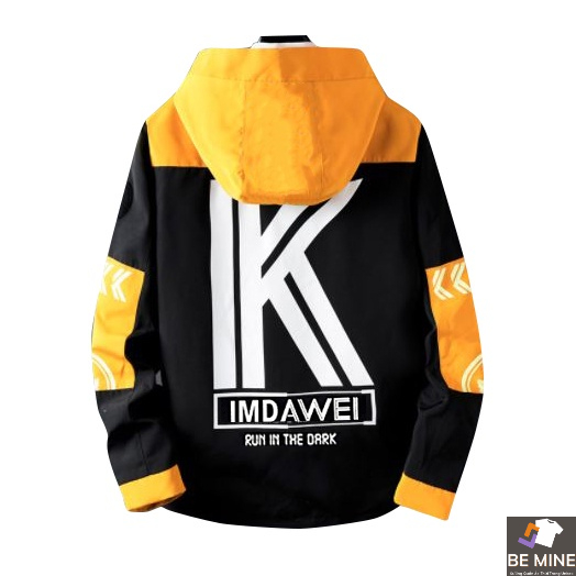 Áo Khoác Nỉ Nam Dài Tay Khóa Kéo Có Mũ Trùm Họa Tiết Chữ K BEMIEnam MEN JK 034