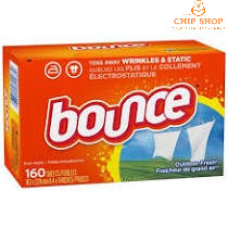 Giấy thơm quần áo bounce của mỹ, 160 tờ