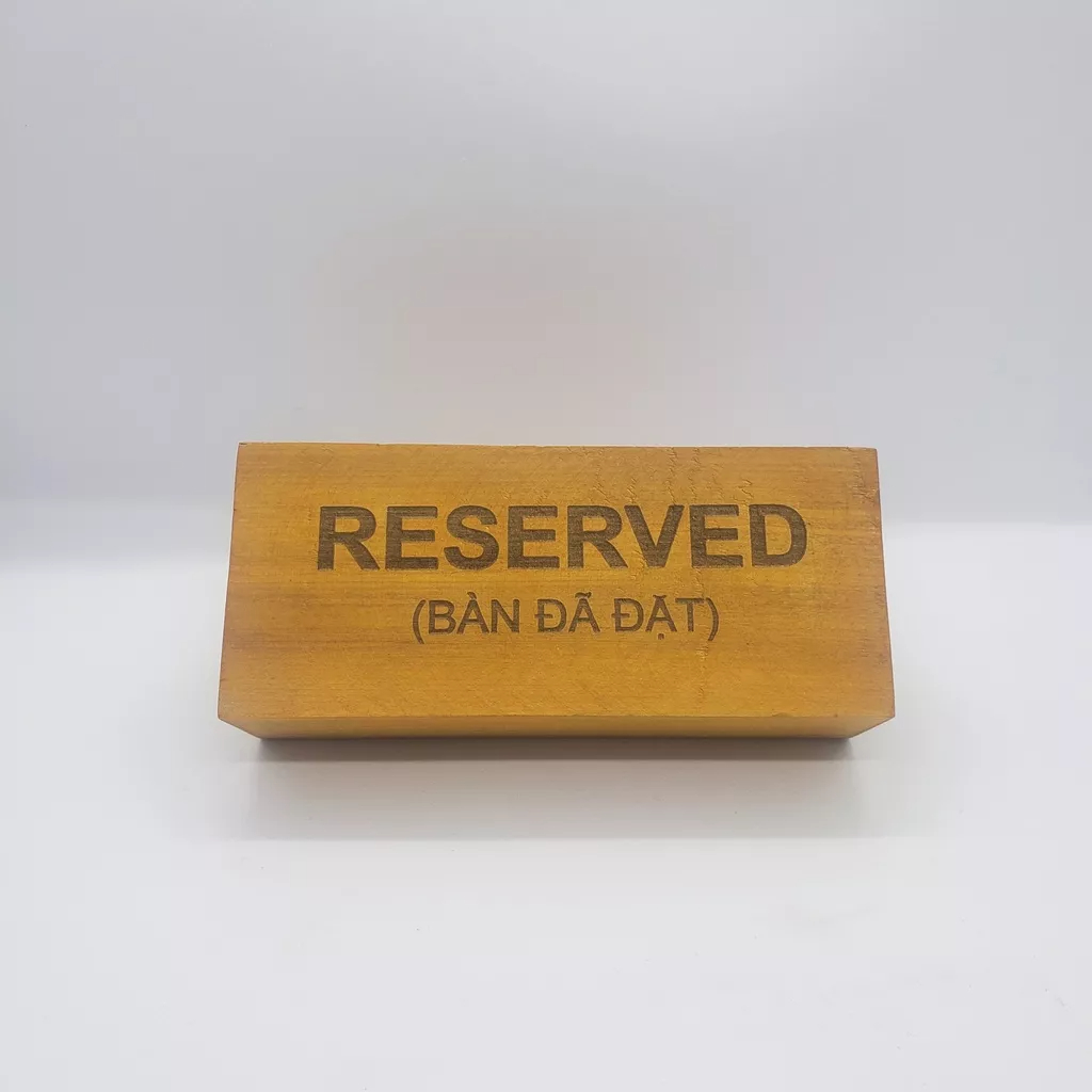 Bảng gỗ Bàn Đã Đặt Reserved