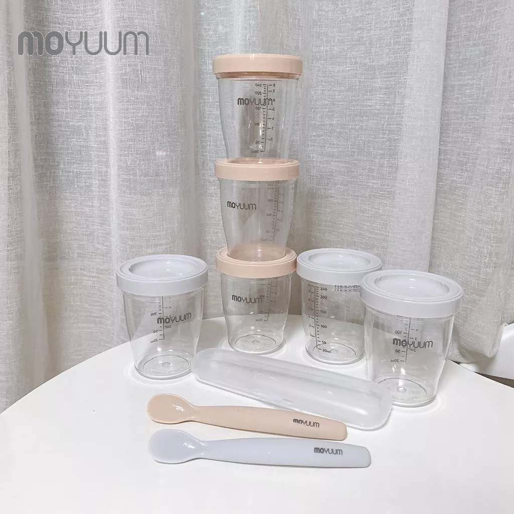 Muỗng ăn dặm MOYUUM silicone cao cấp cho bé từ 6m