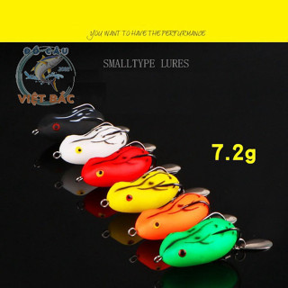 Mồi nhái giả câu lure Đồ Câu Việt Bắc mồi câu nhái hơi có thìa super frog siêu bền