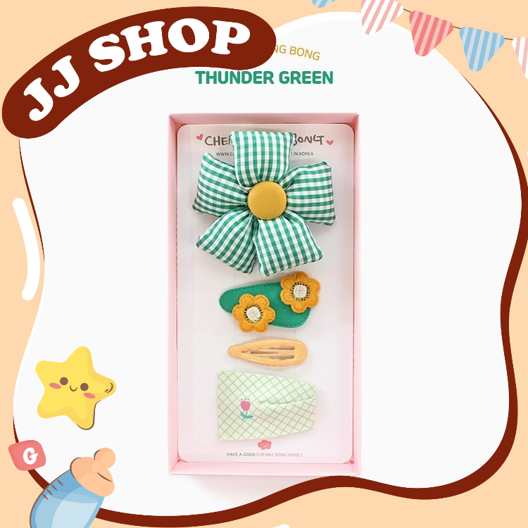Set Kẹp Tóc Cho Bé Gái CHENNY BONGBONG Nội Địa Hàn Quốc
