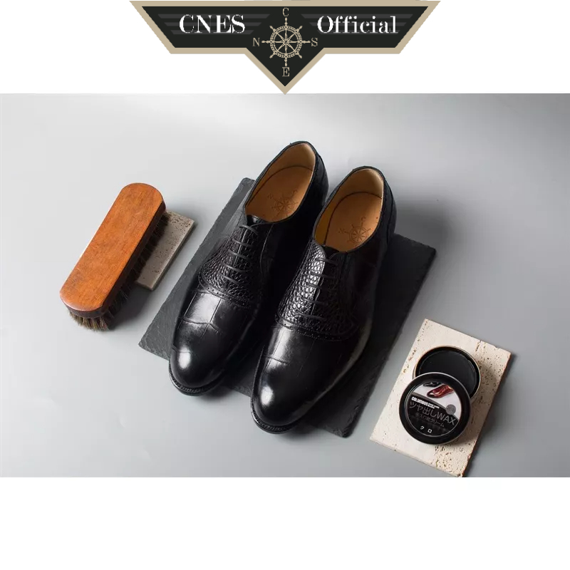 Giày Tây Nam Oxford Khâu Thủ Công Chất Liệu Da Bê Nhập Khẩu Cao Cấp Thương Hiệu CNES (CN 96 M)