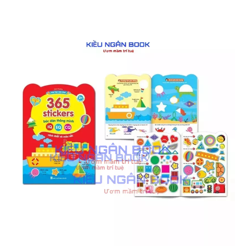 Sách dán hình cho bé  – Bộ 6 cuốn 365 stickers bóc dán thông minh khám phá thế giới song ngữ Việt Anh