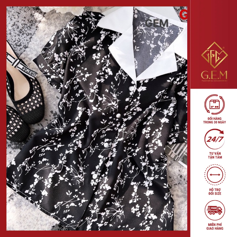 Áo sơ mi cổ vét G426 có bigsize chất đẹp kiểu dáng lịch sự sang chảnh - GEM Fashion