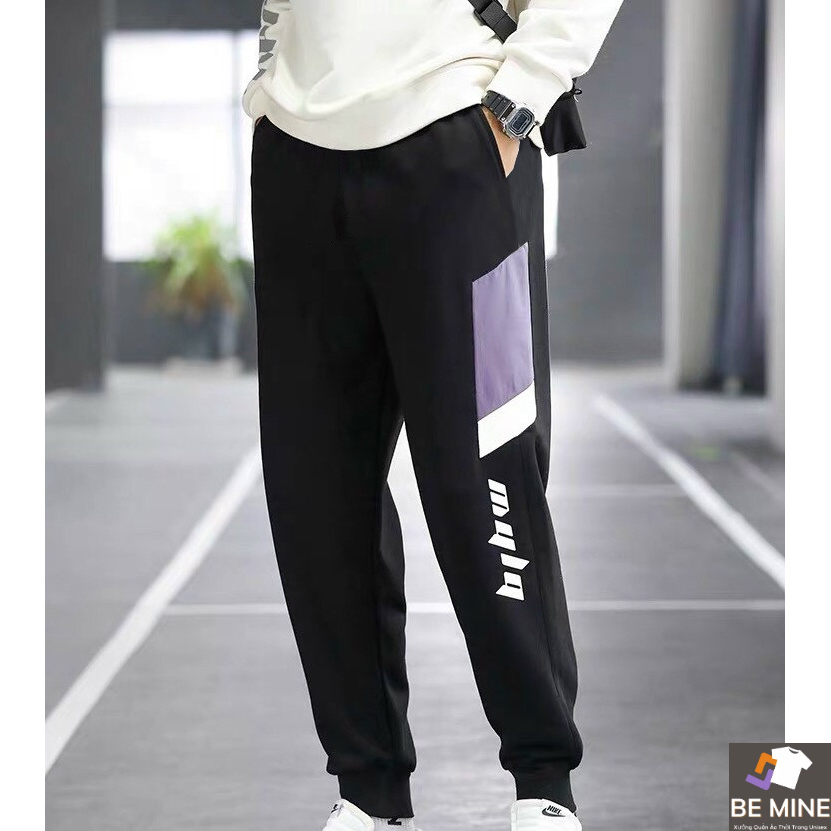 Quần Dài Nam Nữ Unisex Chất Vải Thun Dọc Tím Mula MQU076