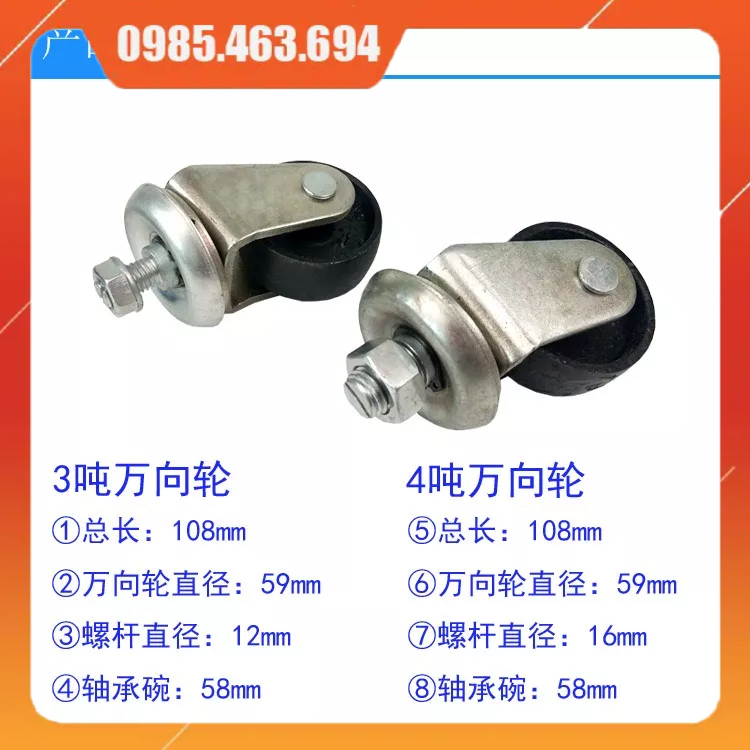 Bánh Xe Thay thế Cho Kích Cá Sấu 3 tấn - 4 tấn