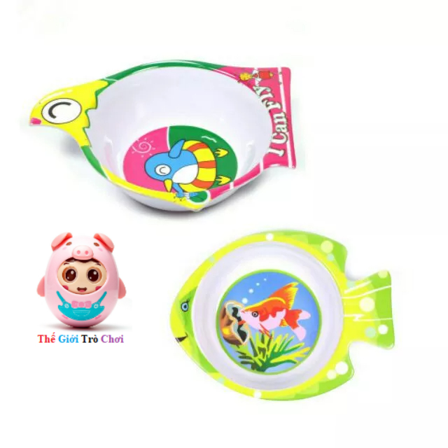 Bát tô ăn dặm nhiều hình thù dễ thương đáng yêu cho bé màu sắc bắt mắt
