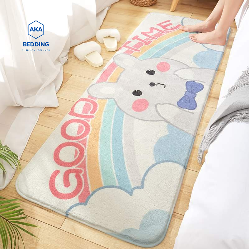 Thảm Chân Giường Lông Cừu 50 x 120cm, siêu mềm mượt, dùng phòng ngủ, phòng khách