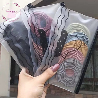Chun buộc tóc túi zip 100 chun siêu dai