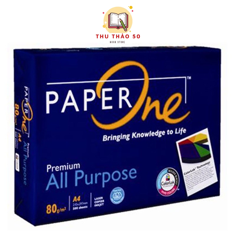 Giấy A4 Paper One định lượng 80gsm.