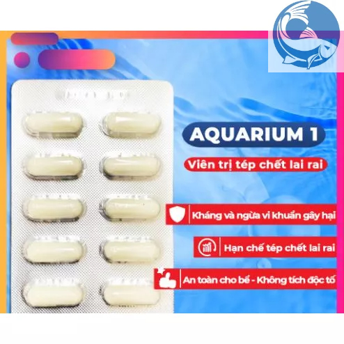 Viên con nhộng AQUARIUM-1 Thái Lan đặc trị tép chết lai rai.